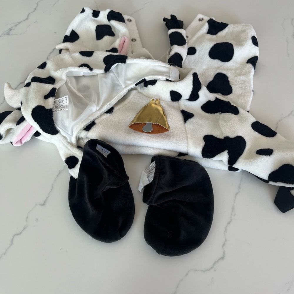 Cow Print Kids Costume with Bell Accessory